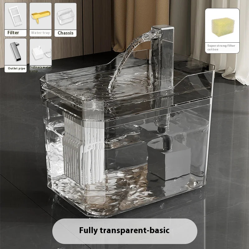 R USB Automatic Water Drinking Fountain Dispenser Live Water Circulation Cat Water Bowl Removable with Pump Water Filter Silent