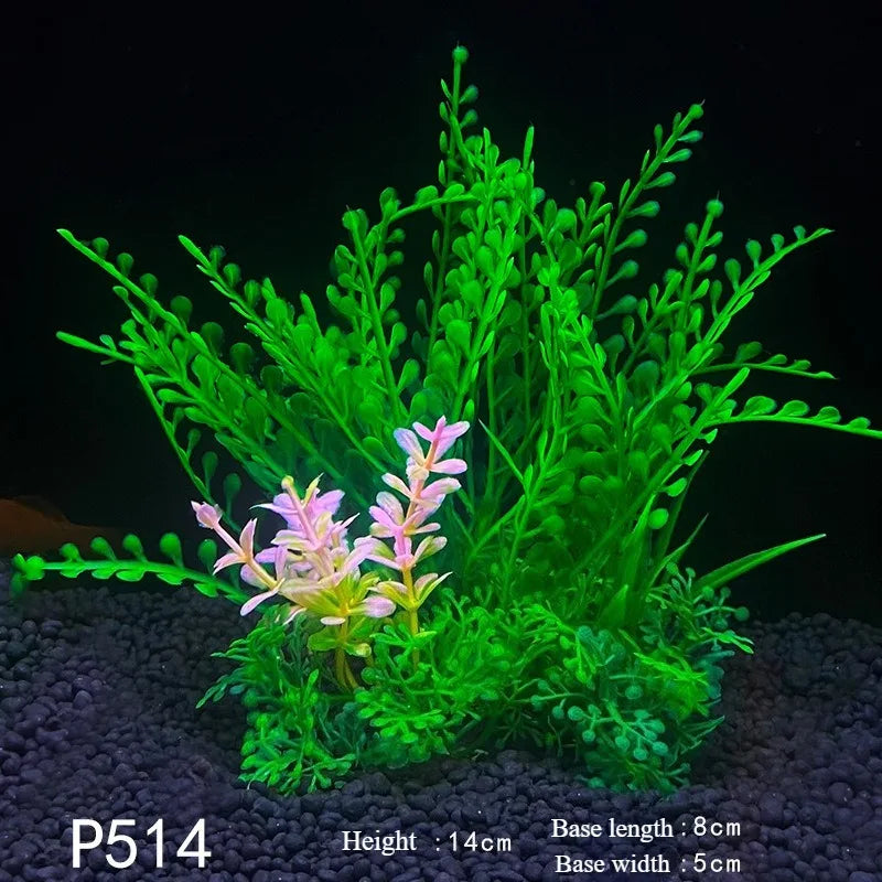 1Pc Artificial Underwater Plants Aquarium Fish Tank Seaweed Decoration Green Purple Water Grass Viewing Decorations for Home