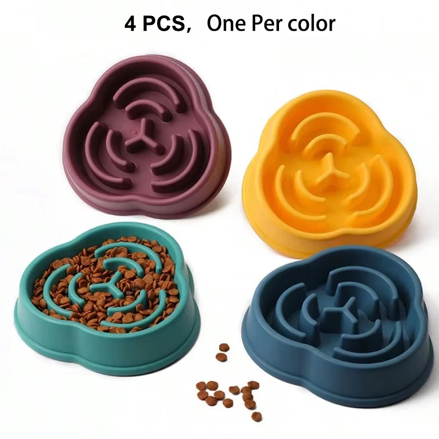 1Pc Dog Slow Food Bowl Plastic Anti-Choking Slow Eating Cloud Shape Large Dogs Prevent Vomiting and Protect Intestines