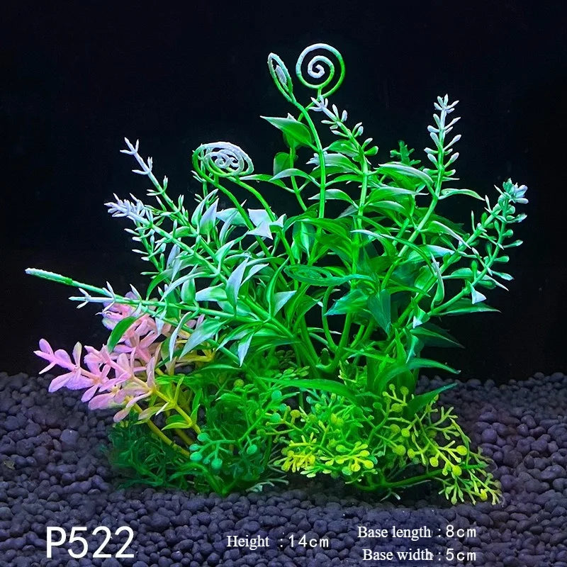 1Pc Artificial Underwater Plants Aquarium Fish Tank Seaweed Decoration Green Purple Water Grass Viewing Decorations for Home