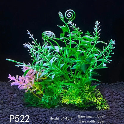 1Pc Artificial Underwater Plants Aquarium Fish Tank Seaweed Decoration Green Purple Water Grass Viewing Decorations for Home