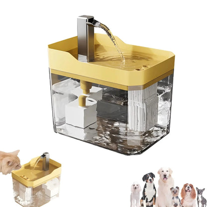 R USB Automatic Water Drinking Fountain Dispenser Live Water Circulation Cat Water Bowl Removable with Pump Water Filter Silent
