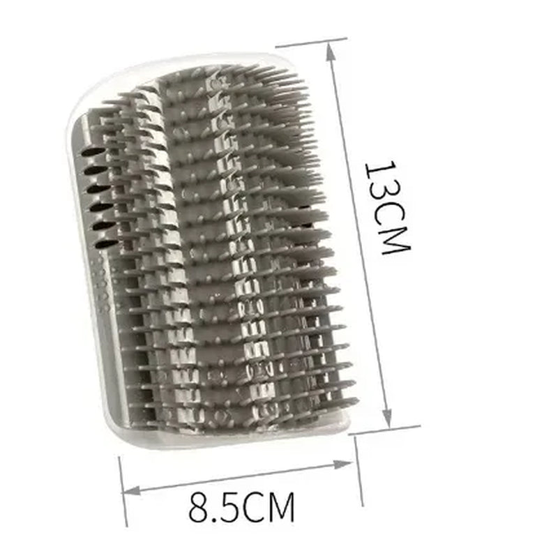 Cat Corner Brush Comb Massager for Cat Arch Plastic Scratcher Remove Hair Comb Grooming with Catnip Cat Self Cleaning Cat Supply