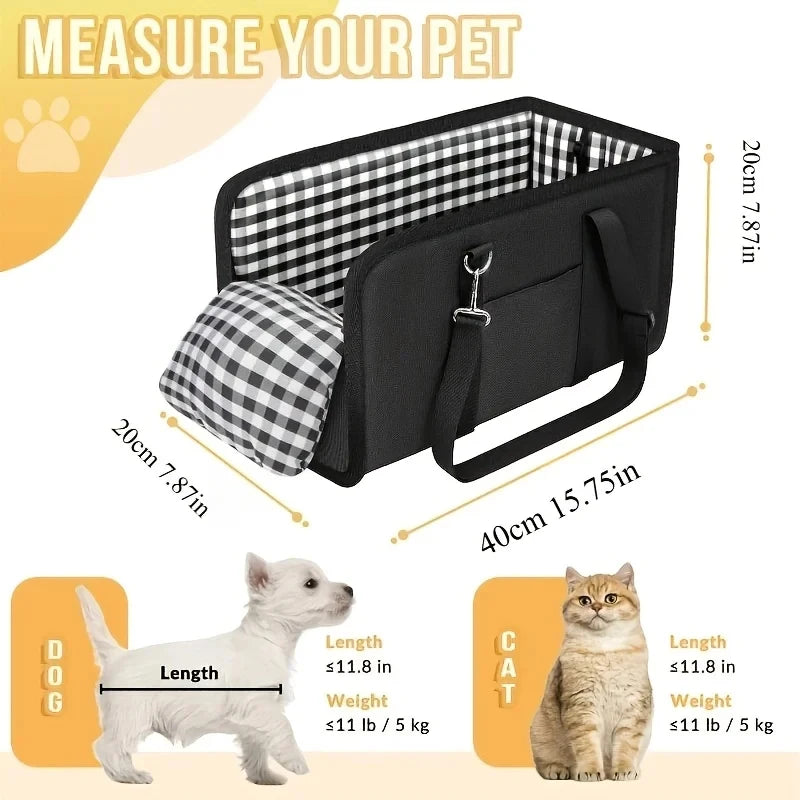 Portable Pet Dog Car Seat Central Control Nonslip Kennel Bed for Dog Cat Travel Accessories Dog Carriers Safety Car Armrest Box
