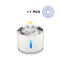 2.4L Automatic Pet Cat Water Fountain with LED Electric USB Dog Cat Pet Automatic Pet Drinking Fountain Dispenser