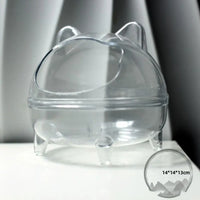Transparent Hamster Sand Bath Mouse Box Plastic Small Bathtub Suitable for Hamsters Hamster Bathroom Mouse Box