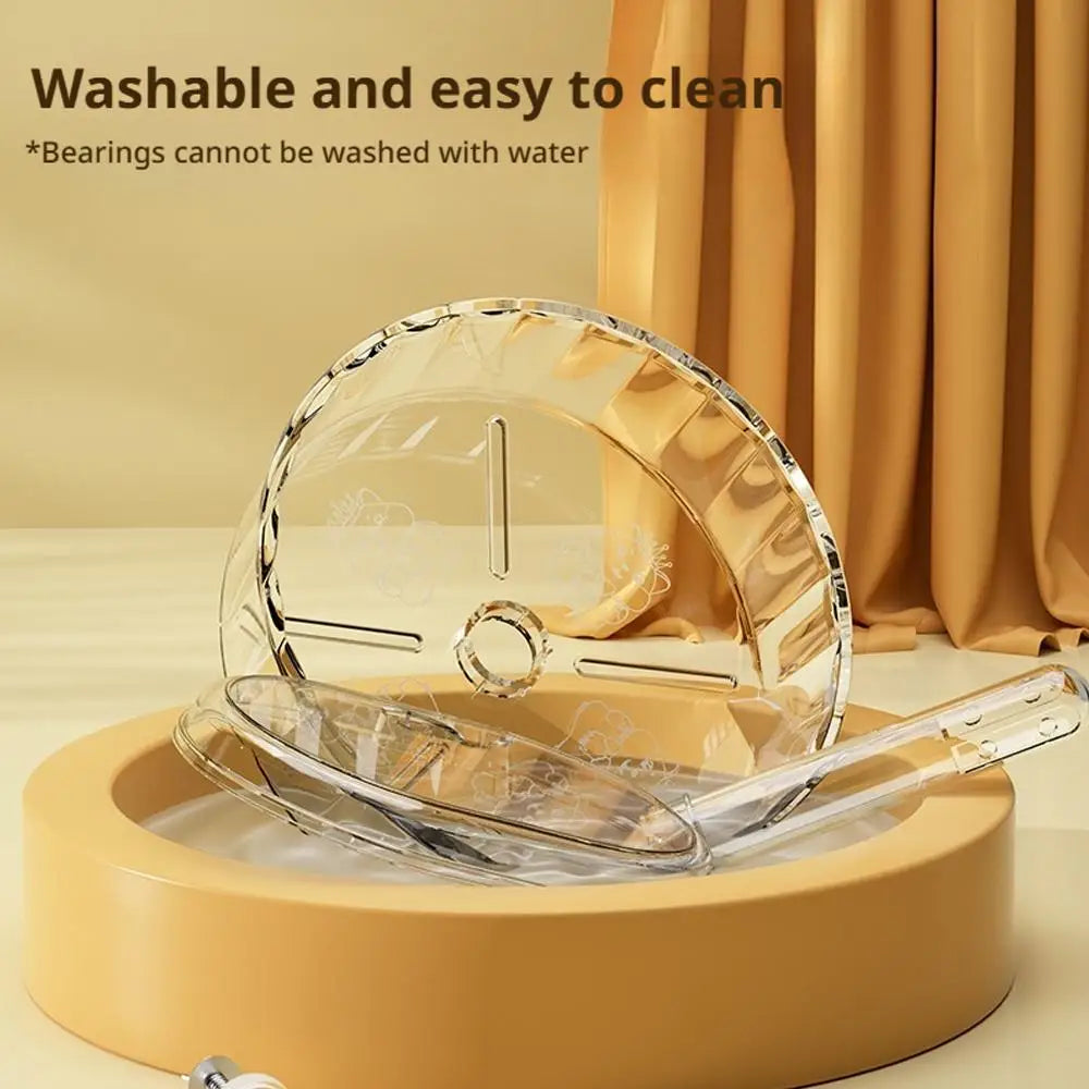 Hamster Running Sport Transparent Running Wheel Support Toy Small Pet Roller Bearing Silent Running Wheel Pets Accessories