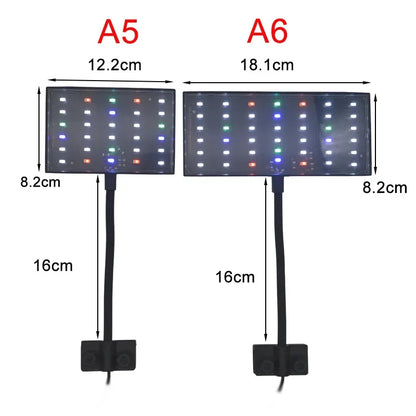 USB Aquarium LED Grow Light Full Spectrum for Aquatic Plants Fish Tank, Dimmable Timer Adjustable 360° Rotatable