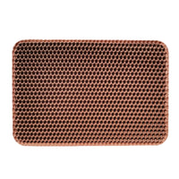 Cat Litter Mat,Winter Honeycomb Double Layer Cat Litter Trapping Mat, Non Slip Waterproof Urine Proof Large Kitty Litter Box Mat