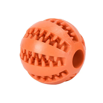 Interactive Dog Food Ball Rubber Chew Toy for Small to Large Dogs and Puppies - Pet Tooth Cleaning Chewing Toy