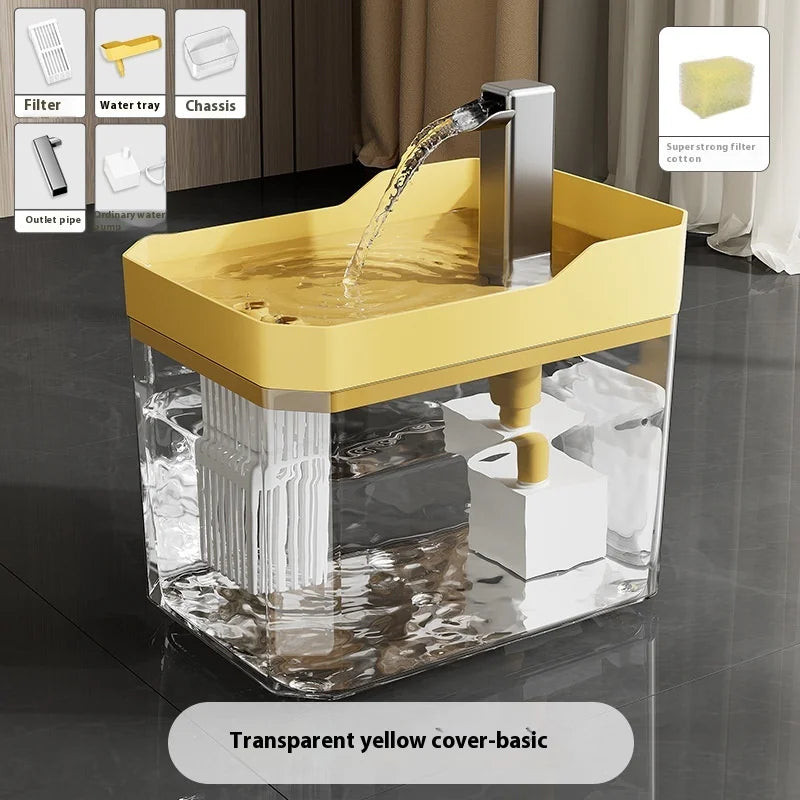R USB Automatic Water Drinking Fountain Dispenser Live Water Circulation Cat Water Bowl Removable with Pump Water Filter Silent