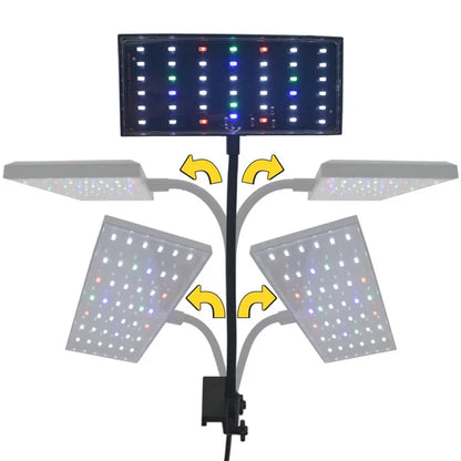 USB Aquarium LED Grow Light Full Spectrum for Aquatic Plants Fish Tank, Dimmable Timer Adjustable 360° Rotatable