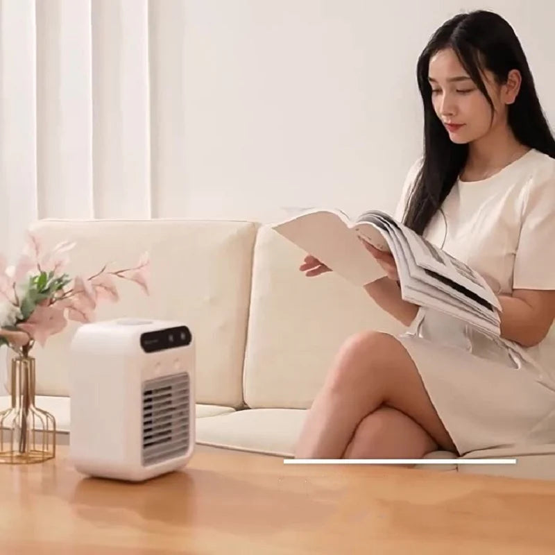 “Portable 3-In-1 Air Cooler Fan – Mini AC for Room, Office & Car | Fast Cooling + Humidifier | Ships from USA 🇺🇸 | Tiktok & Amazon Hot Seller!”