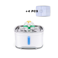 2.4L Automatic Pet Cat Water Fountain with LED Electric USB Dog Cat Pet Automatic Pet Drinking Fountain Dispenser