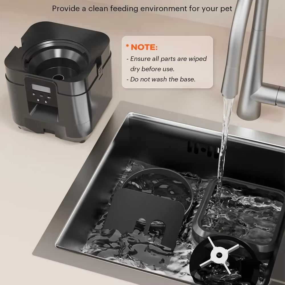 Smart Pet Feeder Automatic Cat Dog Food Dispenser, Timed Feeder with Programmable Portion Control, Slow Eat Bowl for Small Dogs