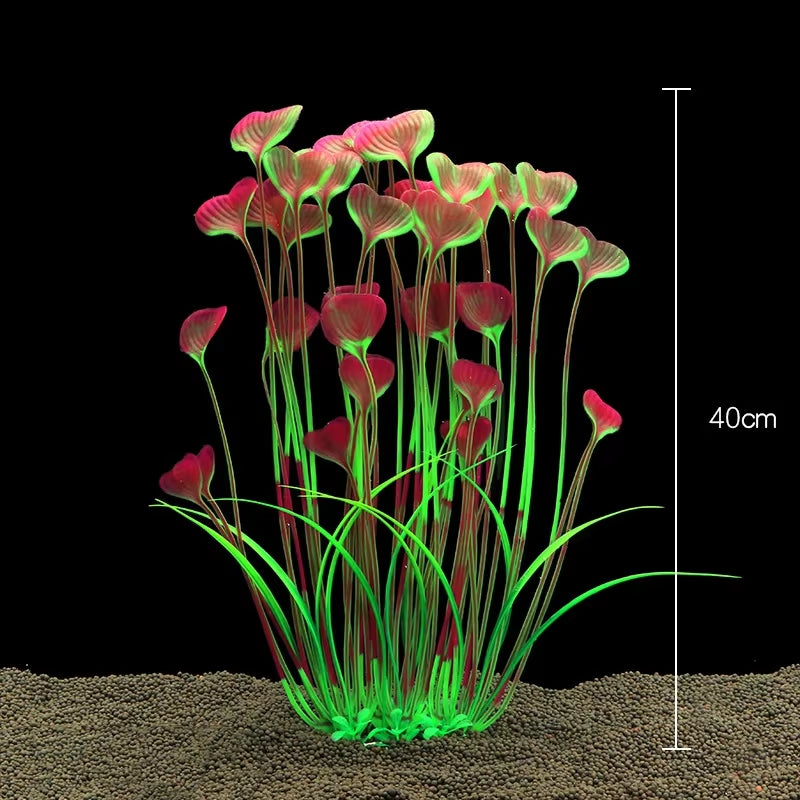 1Pc Artificial Underwater Plants Aquarium Fish Tank Seaweed Decoration Green Purple Water Grass Viewing Decorations for Home