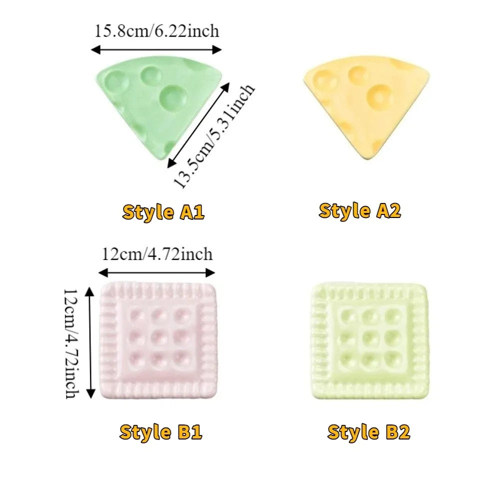 Hamster Ice Mat Ceramics Hamster Ice Pad Non-Slip Portable Pet Cooling Pad Smooth Surface Cooling Board Small Pet