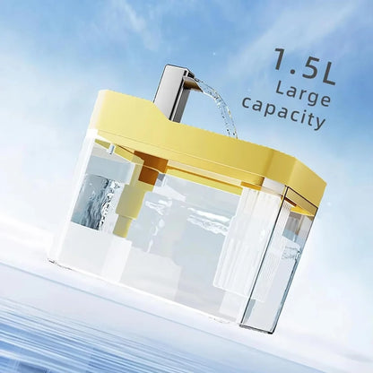 R USB Automatic Water Drinking Fountain Dispenser Live Water Circulation Cat Water Bowl Removable with Pump Water Filter Silent
