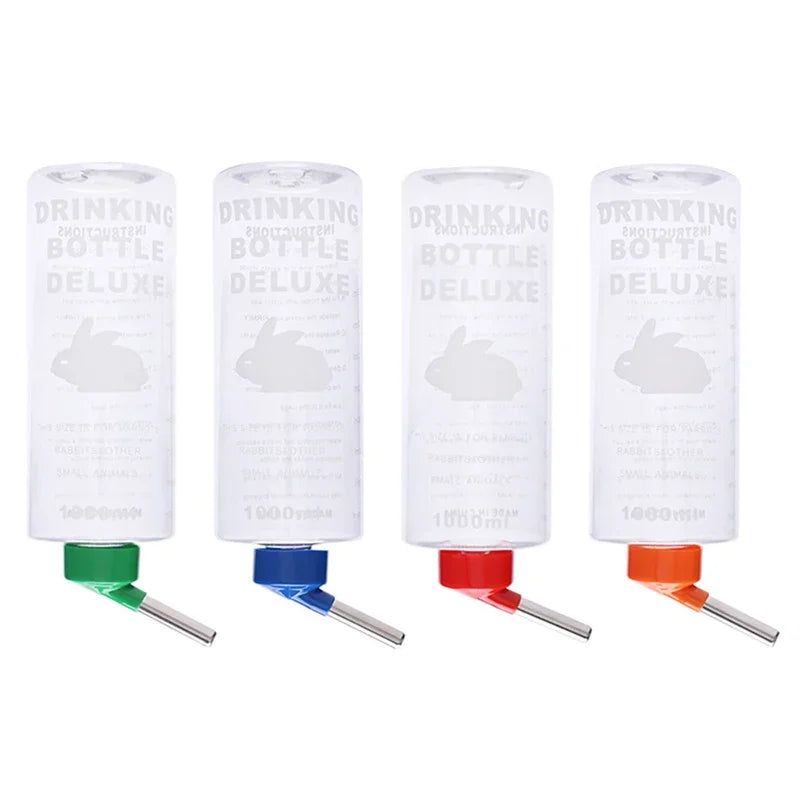 1000Ml Random Color Small Animals Drinker Auto Drinking Hangable Water Bottle for Rabbit Guinea Pig Parrot Rabbit Feeder
