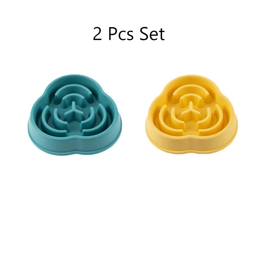 1Pc Dog Slow Food Bowl Plastic Anti-Choking Slow Eating Cloud Shape Large Dogs Prevent Vomiting and Protect Intestines