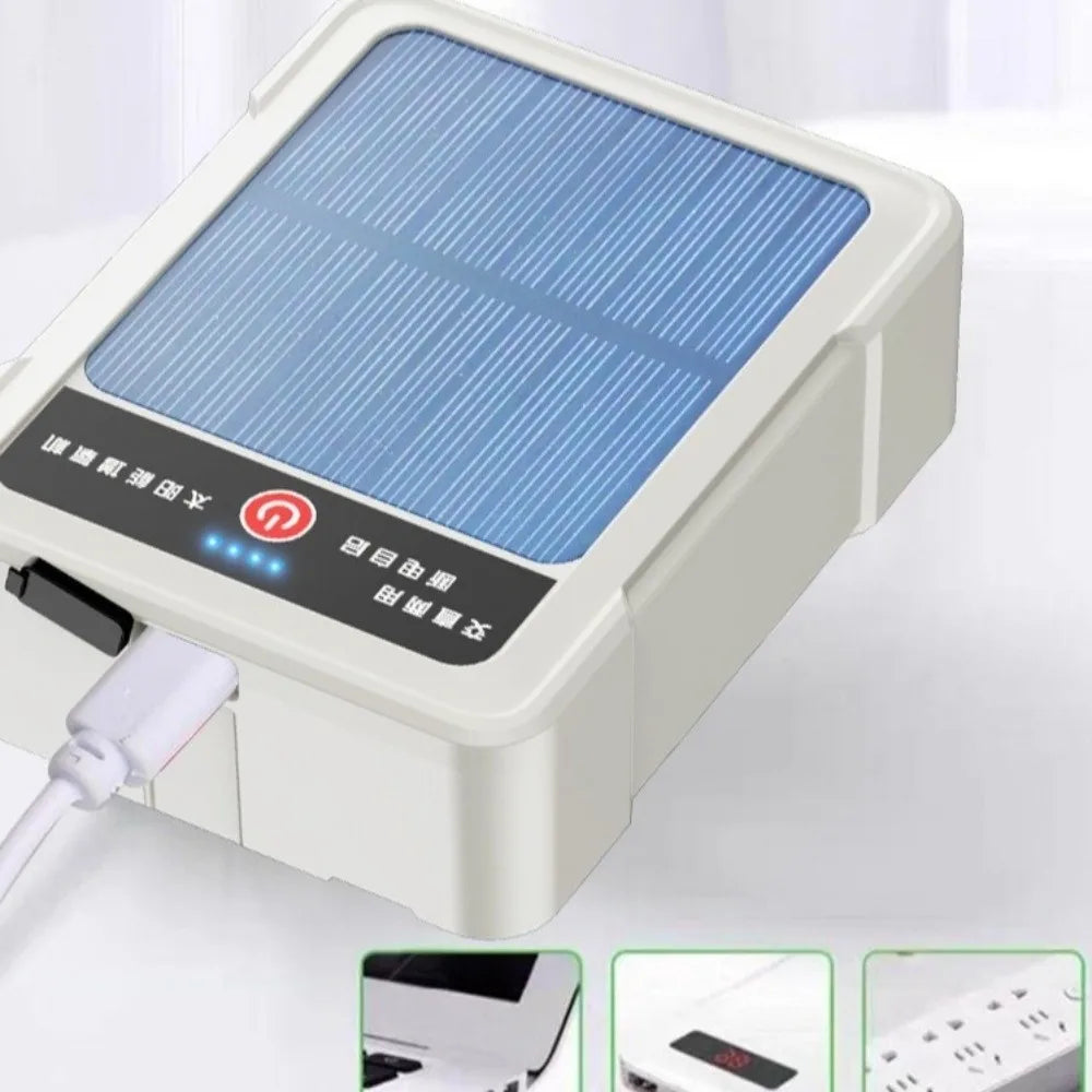 USB Rechargeable Solar Oxygen Pump Ultra Silent Water Proof Fishing Oxygen Pump Automatic 2-4L/Min Fish Tank Aerator