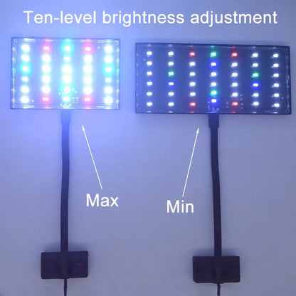 USB Aquarium LED Grow Light Full Spectrum for Aquatic Plants Fish Tank, Dimmable Timer Adjustable 360° Rotatable