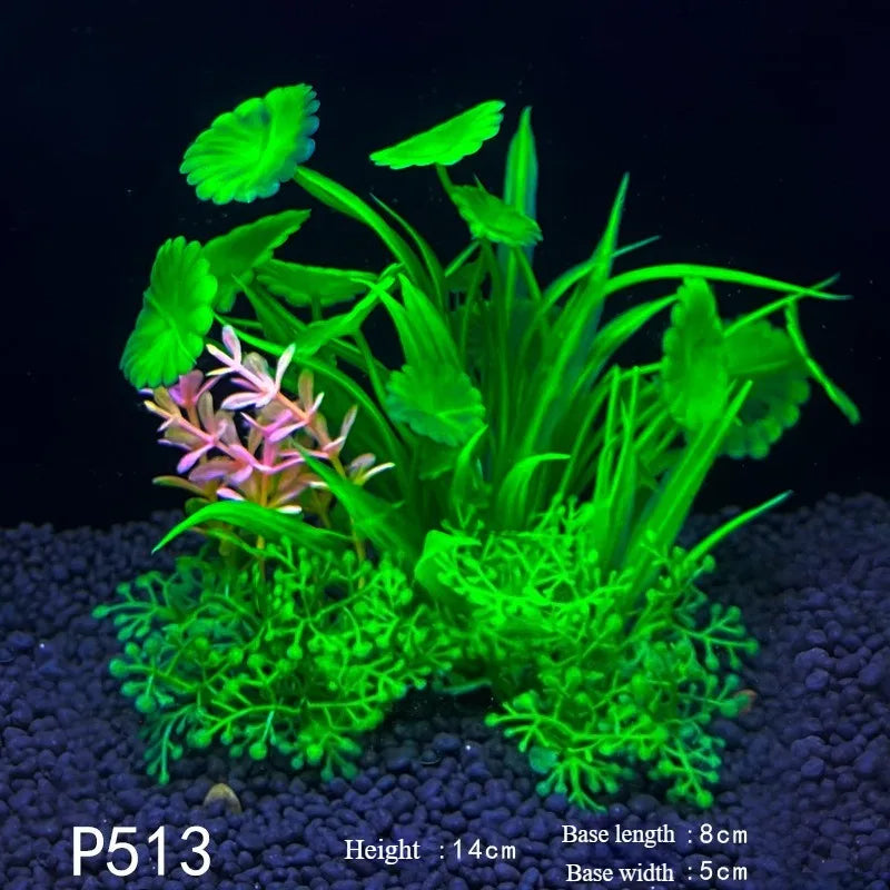 1Pc Artificial Underwater Plants Aquarium Fish Tank Seaweed Decoration Green Purple Water Grass Viewing Decorations for Home