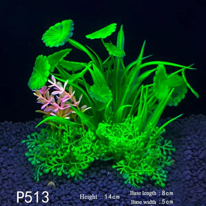 1Pc Artificial Underwater Plants Aquarium Fish Tank Seaweed Decoration Green Purple Water Grass Viewing Decorations for Home