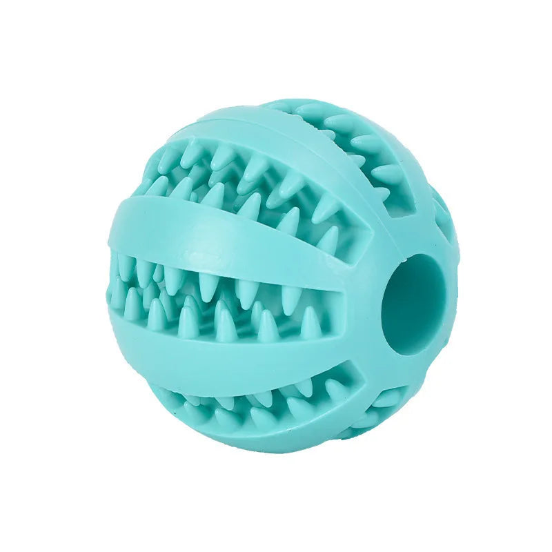 Interactive Dog Food Ball Rubber Chew Toy for Small to Large Dogs and Puppies - Pet Tooth Cleaning Chewing Toy