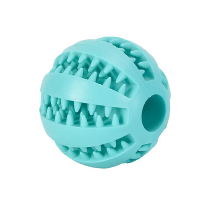 Interactive Dog Food Ball Rubber Chew Toy for Small to Large Dogs and Puppies - Pet Tooth Cleaning Chewing Toy