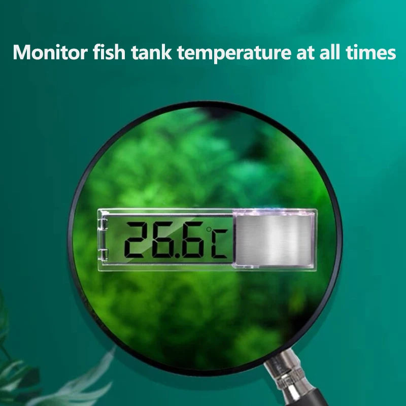1Pc Aquarium Thermometer 3D Digital LED Electronic Fish Tank Temperature Fish Turtle Temp Meter Aquarium Decoration