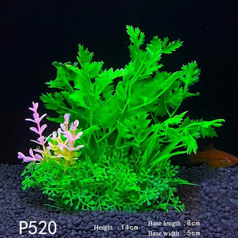 1Pc Artificial Underwater Plants Aquarium Fish Tank Seaweed Decoration Green Purple Water Grass Viewing Decorations for Home