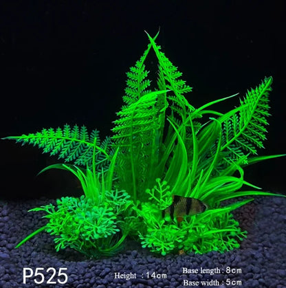 1Pc Artificial Underwater Plants Aquarium Fish Tank Seaweed Decoration Green Purple Water Grass Viewing Decorations for Home