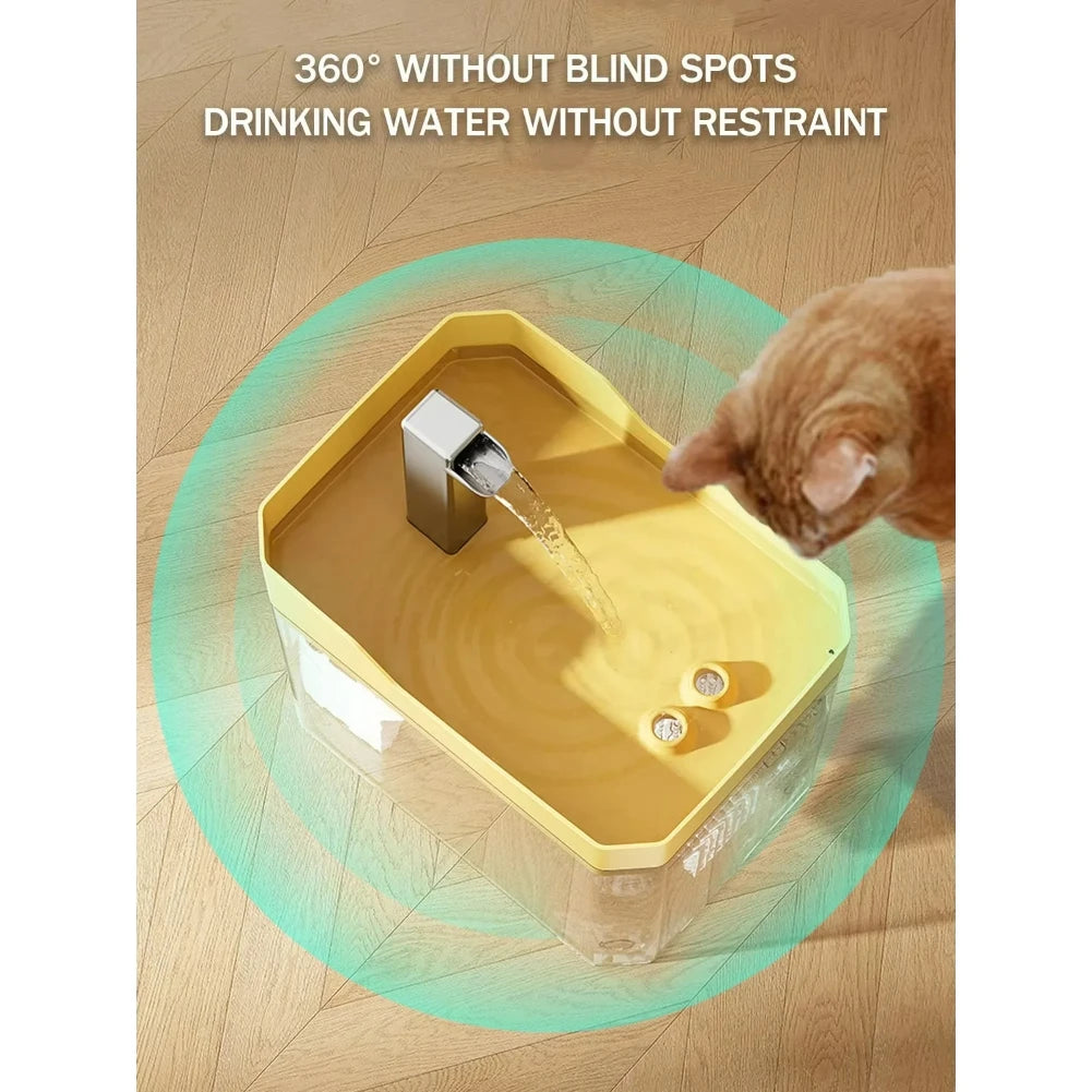 R USB Automatic Water Drinking Fountain Dispenser Live Water Circulation Cat Water Bowl Removable with Pump Water Filter Silent
