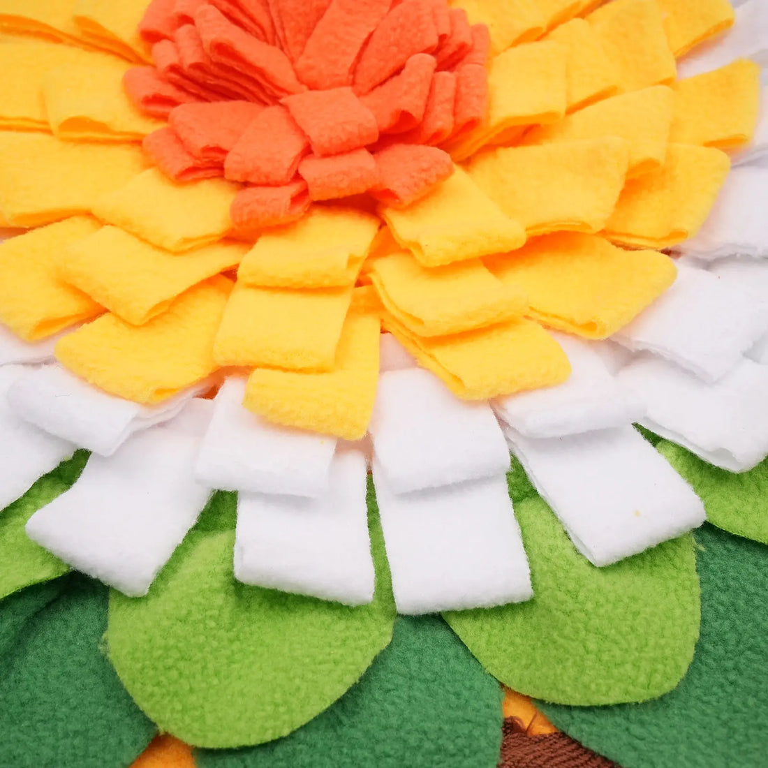 Snuffle Mat for Dogs 64X43Cm, Slow Feeder Interactive Dog Puzzle Toy with Squeaker & Sound Device, Machine Washable Pet Foraging Mat for Training Smell, Stress Relief for Small Medium Breeds, Yellow Orange