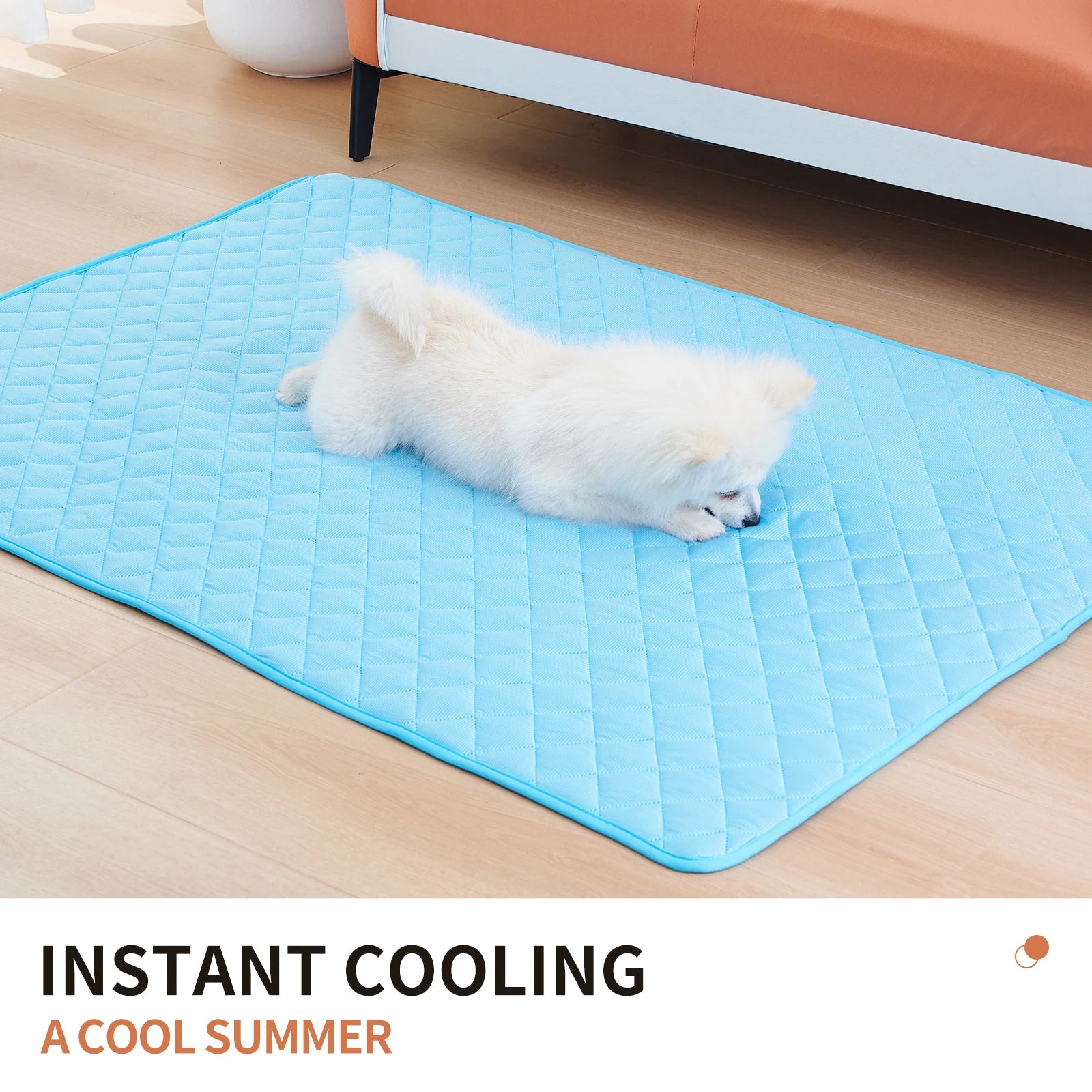 Washable Dog Cooling Mat Ice Silk Pet Self Cooling Pad Blanket for Indoor & Outdoor Car Seats Materials Safe, Easy Carry
