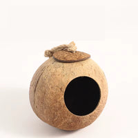 Hamster House Bite-Resistant Natural Small Pet Coconut Cages Guinea-Pig Hamster Hideout House Toy Wooden House Pet Supplies