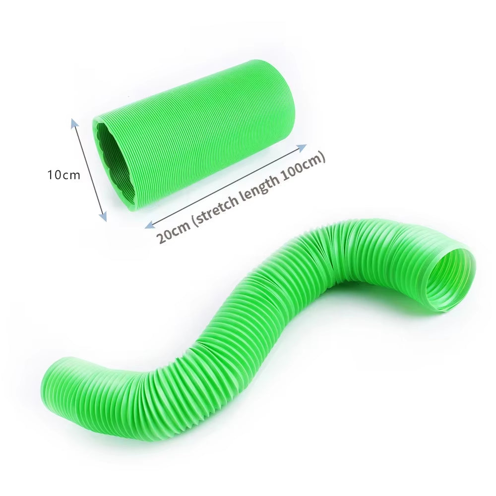 Hamster Game Pipeline Small Pet Fun Tunnel Telescopic 100Cm Pipe Guinea Pig Hedgehog Totoro Ferret Product Rat Toys Stretch Tube