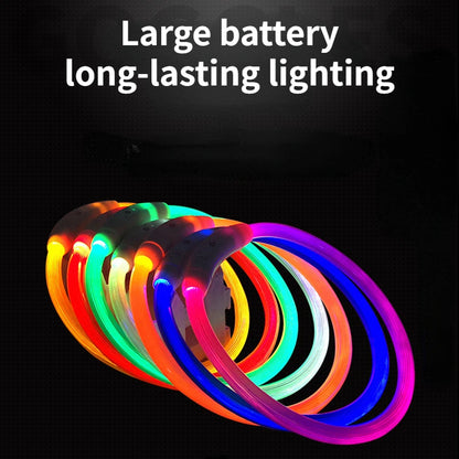 LED Pet Luminous Collar USB Charging Collar Teddy anti Lost Collar Dog Cat Accessories Supplies