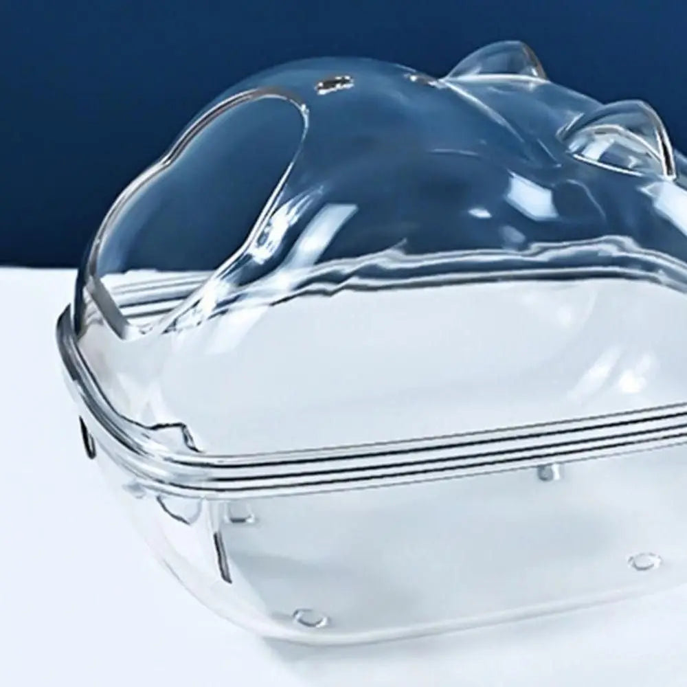 Transparent Hamster Sand Bath Mouse Box Plastic Small Bathtub Suitable for Hamsters Hamster Bathroom Mouse Box
