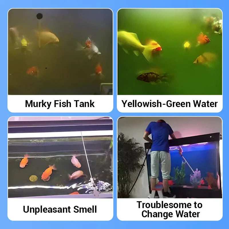 Water Purification Tablets Eco-Friendly Aquarium Water Purifier Fast-Acting Fish Tank Cleaning Solution Aquarium Water Clarifier