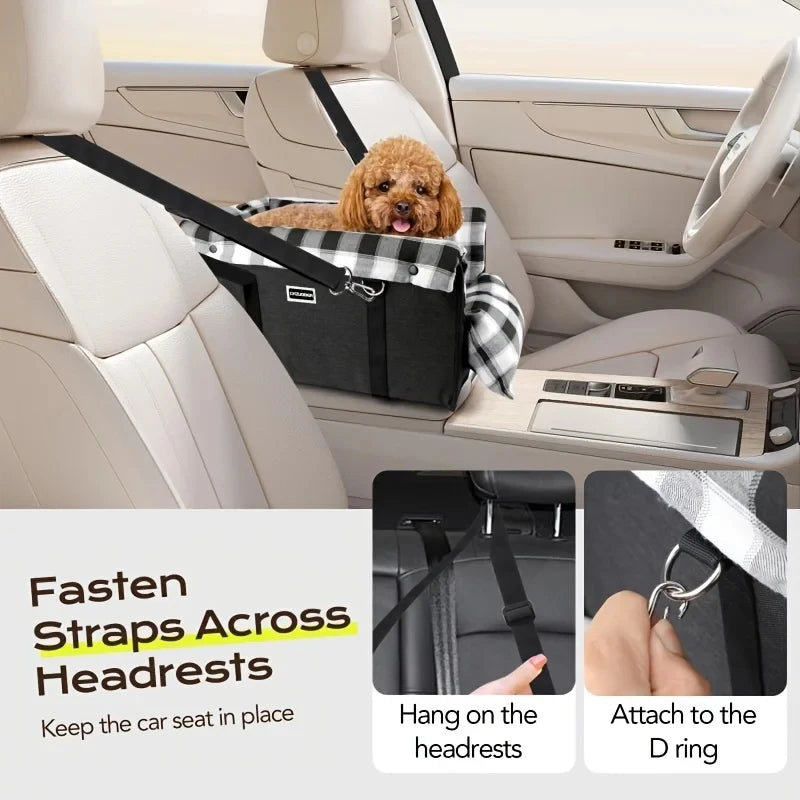 Portable Pet Dog Car Seat Central Control Nonslip Kennel Bed for Dog Cat Travel Accessories Dog Carriers Safety Car Armrest Box