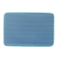 Cat Litter Mat,Winter Honeycomb Double Layer Cat Litter Trapping Mat, Non Slip Waterproof Urine Proof Large Kitty Litter Box Mat