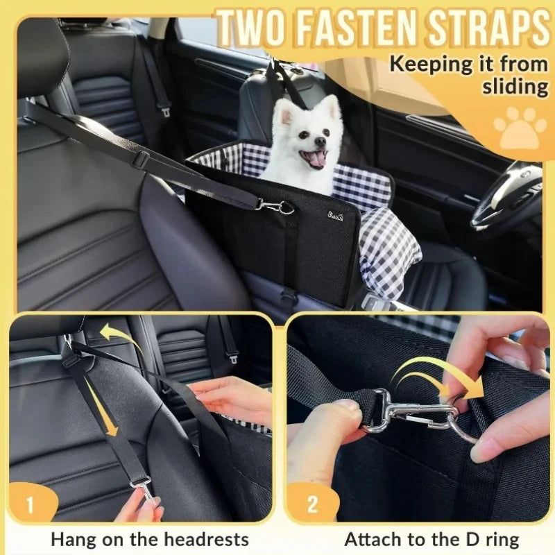 Portable Pet Dog Car Seat Central Control Nonslip Kennel Bed for Dog Cat Travel Accessories Dog Carriers Safety Car Armrest Box