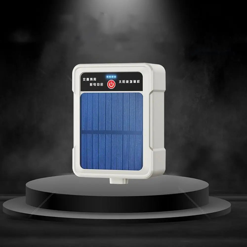 USB Rechargeable Solar Oxygen Pump Ultra Silent Water Proof Fishing Oxygen Pump Automatic 2-4L/Min Fish Tank Aerator