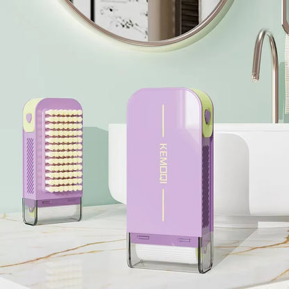 Soap Dispensing Box High-Elastic Laundry Tool for Hands-Free Scrubbing Household Anti-Slip Soap Draining Storage Box