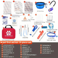 Pet First Aid Kit: Contains Emergency Supplies and an Emergency Blanket, Suitable for Hiking, Camping, and Backpacking.