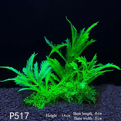 1Pc Artificial Underwater Plants Aquarium Fish Tank Seaweed Decoration Green Purple Water Grass Viewing Decorations for Home